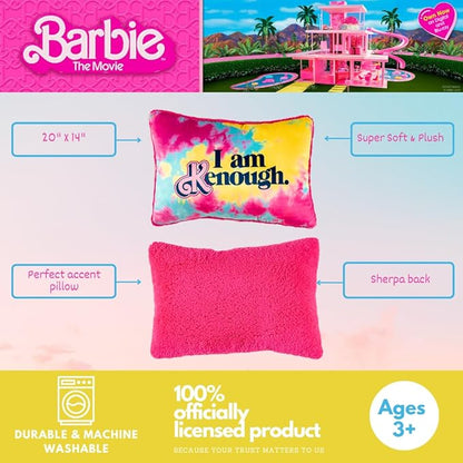 Franco Barbie Movie Luxe Super Soft Plush Sherpa Decorative Pillow 20" Inch (Officially Licensed Product)