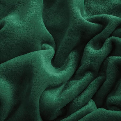 BEDELITE Flannel Sheets Twin Size Dark Green - Super Soft Fleece Sheets Set Fluffy Extra Plush, 3 Piece(Include Fitted Sheet, Flat Sheet, 1 Pillowcase)