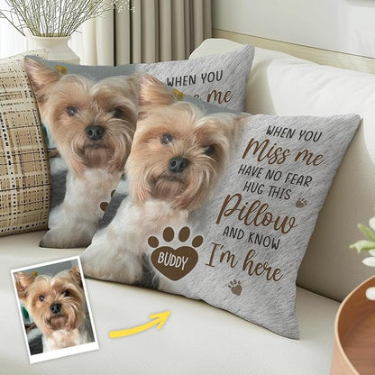 Pawfect House Personalized Pet Memorial Throw Pillow (Insert Included), Dog Pillows, Pet Memorial Gifts, Dog Memorial Gifts for Loss of Dog, Cat, Dog Pillow, Pet Loss Gifts, Loss of Dog Sympathy Gift
