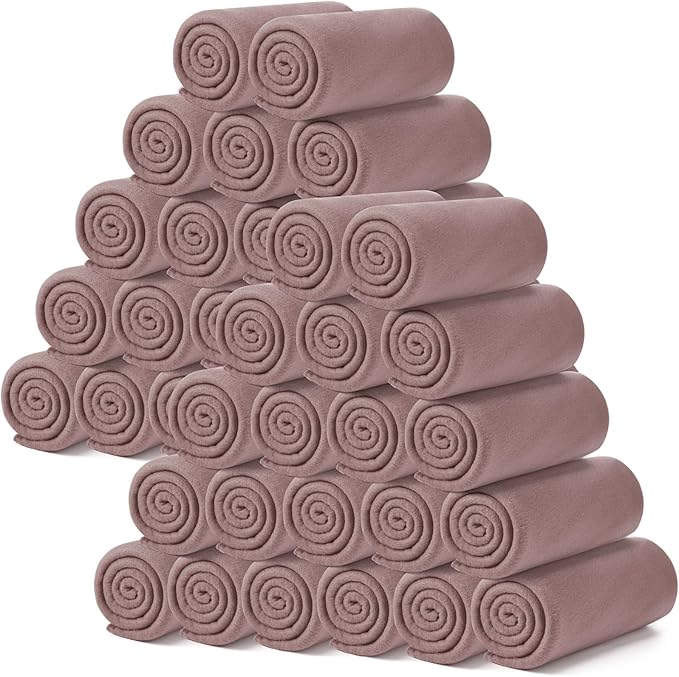 Kinlop Fleece Blanket Bulk 60 x 50 Inch Soft Lightweight Fleece Cozy Blanket Warm Throw Plush Pet Throw for Bed Couch Sofa Home Office Wedding Gifts Travel Camping(Pink Rose)