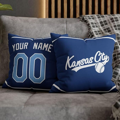ANTKING Kansas C Throw Pillow Custom Name and Number for Men Women Boy Personalized Gift