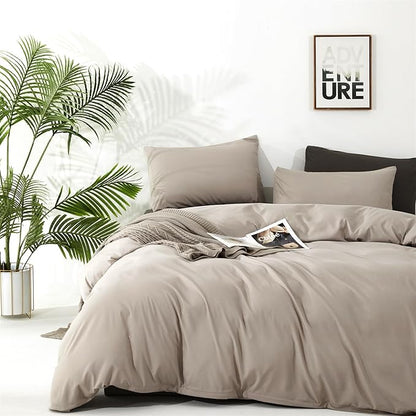 Cottonight Beige Khaki Comforter Set King Light Khaki Bedding Comforter Set Oatmeal Solid Blanket Quilts Modern Soft Breathable 3 Piece Cream Coffee Bedding Set for Women Men King Bed