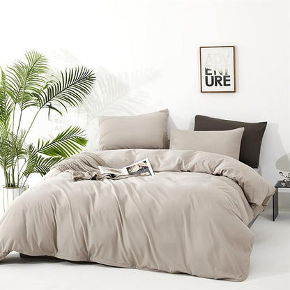 Wellboo Beige Khaki Comforters for Twin Size Bed Boho Oatmeal Bedding Comforter Cotton Plain Beige Coffee Warm Blankets Women Men Modern Taupe Quilts Soft Durable Solid Tan Color Bed Set Lightweight