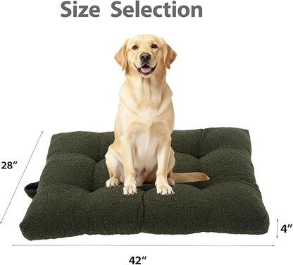 Washable Dog Couch Bed, Pet Sofa with Removable Cushion & Non-Slip Bottom, Orthopedic Plush Furniture for Medium/Large Dogs,Cat & Dog Loveseat.(Green)