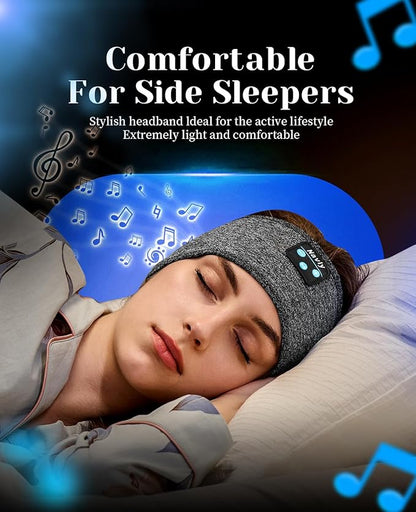 Navly Sleep Headphones, 12Hrs Sports Headband with Soft Cozy Earbuds Comfortable, Headphones Headband with Ultra-Thin HD Stereo Speakers Perfect for Workout,Running,Yoga,Travel