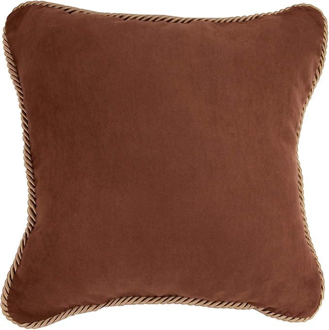 Donna Sharp Throw Pillow - Pine Crossing Lodge Decorative Throw Pillow with Solid Color - Square