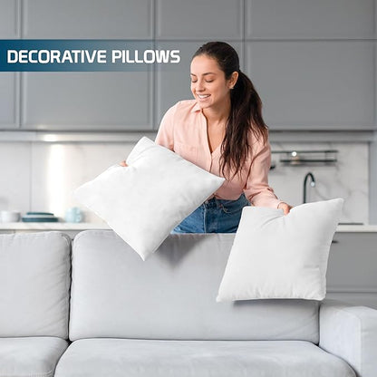Utopia Bedding Throw Pillows Insert (Pack of 4, White) - 28 x 28 Inches Bed and Couch Pillows - Indoor Decorative Pillow