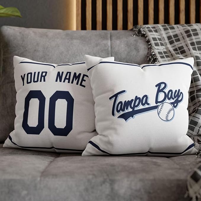 ANTKING Tampa B Throw Pillow 2 Packs Custom Name and Number for Men Women Boy Personalized Gifts