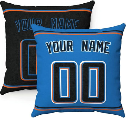 ANTKING Throw Pillow 2 Packs Personalized Custom Any Name and Number for Men Women Boy Gift