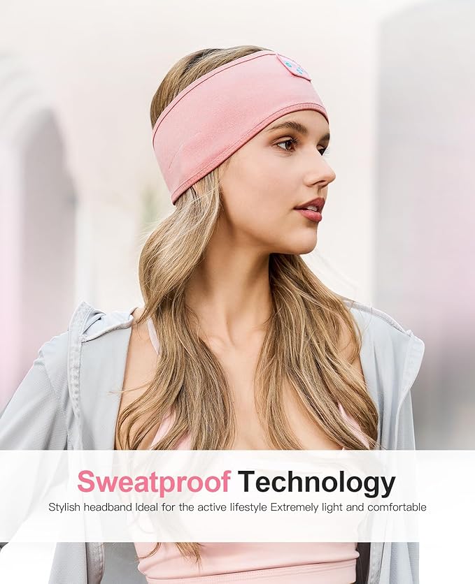 Navly Sleep Headphones - Bluetooth Headband for Sleeping, Cozy Headband Wireless Music Sleeping Headphones with Ultra-Thin Speakers Perfect for Sleeping,Workout,Jogging,Yoga,Insomnia,Air Travel