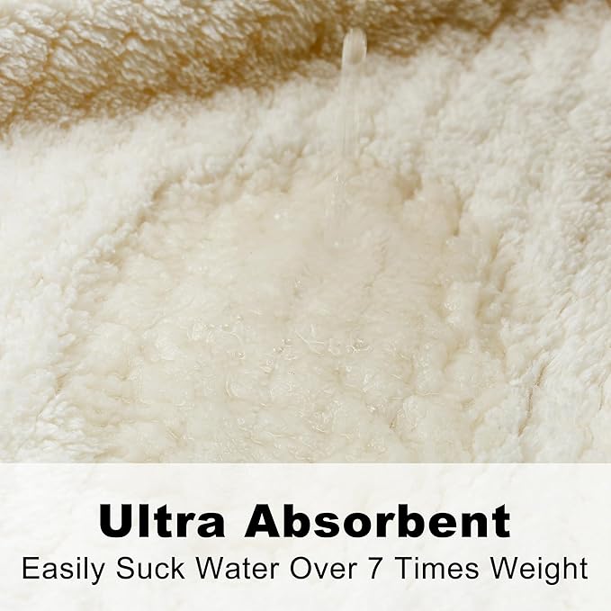 Men's Bathrobes with Hood, Soft Long Towel Robe for Men - Super Absorbent Quick Dry yet Warm