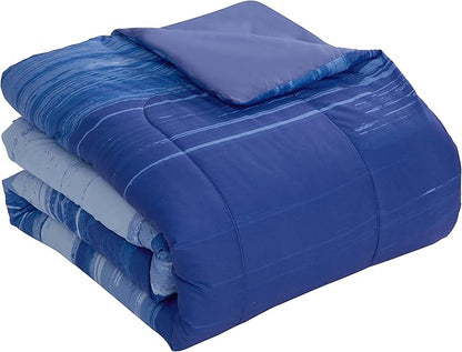 Sweet Home Collection 7 Piece Comforter Set Bag Solid Color All Season Soft Down Alternative Blanket & Luxurious Microfiber Bed Sheets, Siena, Queen