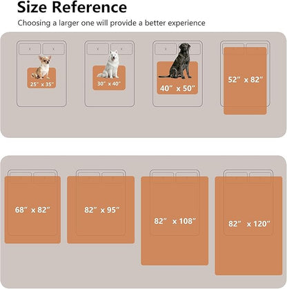 Waterproof Blanket for Couch, Leak Proof Dog Bed Blankets Reversible, Pet Throw Sofa Furniture Protector Machine Washable-52 x82,Orange+Cream