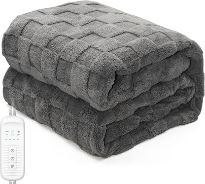 Electric Heated Blanket Full - 72" x 84" Heating Blanket Throw House Warming Gifts New Home, Ultra Soft Warm Flannel Sherpa Fast Heat,8 Heat Level 10 Hours Auto-Off ETL Certified