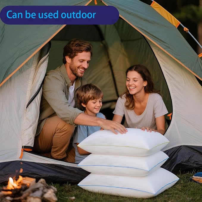 Bed Pillows Queen Size Set of 4,for Sleeping, Adjustable Queen Pillows 4 Pack with Zipper, Cooling Hotel Quality with Premium Soft Down Alternative Fill