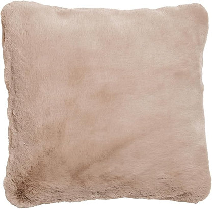 UnHide Squish - Faux Fur Pillow - Extra Soft Throw Pillow - Square Shaped Pillow, Polyester Fill - Machine Washable - Perfect for Living Room, Bedroom, or Guest Room - 20” x 20” - Mocha Shar Pei