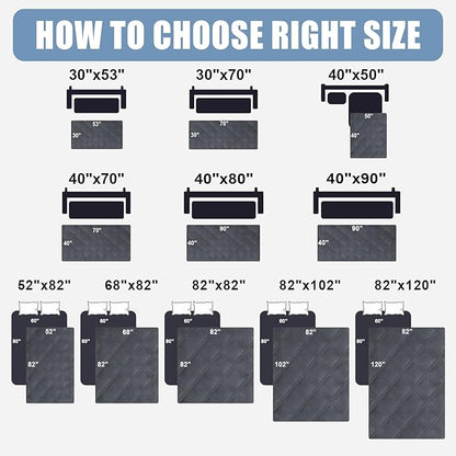 Smiry Waterproof Dog Bed Cover Blanket 68x82, Soft Reversible Pet Blanket, Washable Leakproof Cats Dogs Couch Cover for Sofa, Couch, Furniture, Dark Grey/Dark Grey