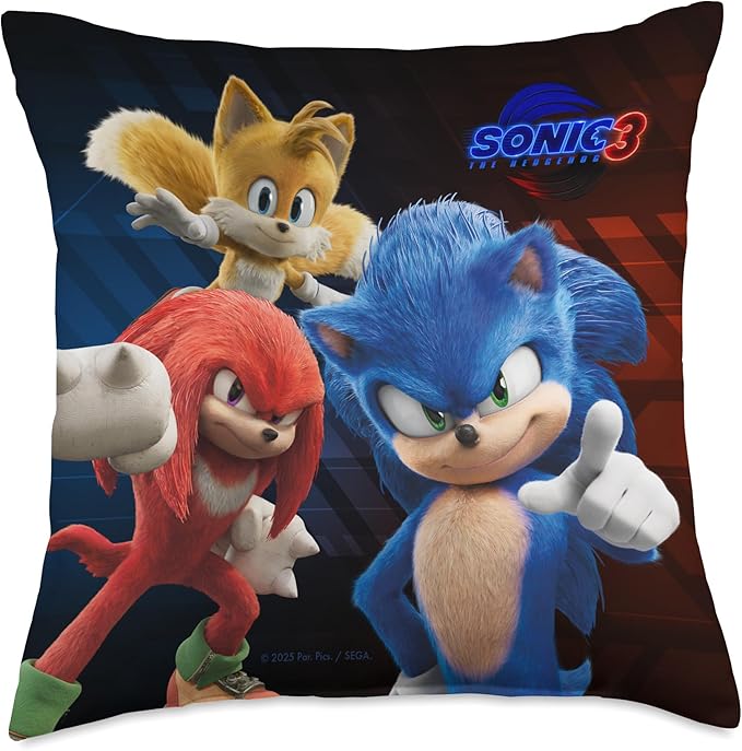 Sonic The Hedgehog 3 - Heroes Throw Pillow