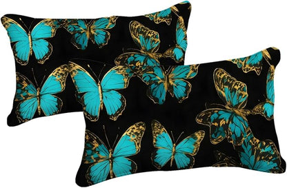 Black Gold Bedroom Comforter Set Teal Aqua Bedding Sets King Size Blue Butterfly Boho Chic Comforter Super Soft Cozy Black Bed in A Bag