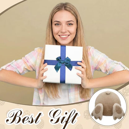 Wenqik Easter Bunny Tail Throw Pillow Rabbit Butt Shaped Decorative Pillow 3D Animal Plush Cushion Cute Hugging Pillow for Spring Easter Gift Bedroom Sofa Couch Living Room Decoration, 14.96''