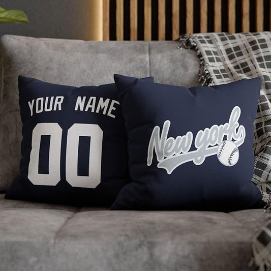ANTKING New York Throw Pillow Custom Name and Number for Men Women Boy Personalized Gift