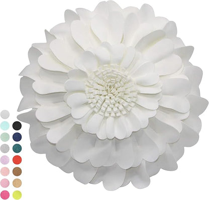 Contempo Lifestyles 13 Inch Ivory Floral Decorative Throw Pillow - Soft Polyester Suedette Heart, Round Shape - 13x13 Inch - Indoor Use - Love Theme - Removable Cover - Washable - Pillow