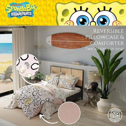 Collectibles Spongebob Squarepants Jellyfish Recycled Bedding 7 Piece Super Soft Reversible Comforter and Sheet Set, King, (100% Official Licensed Product) by Franco