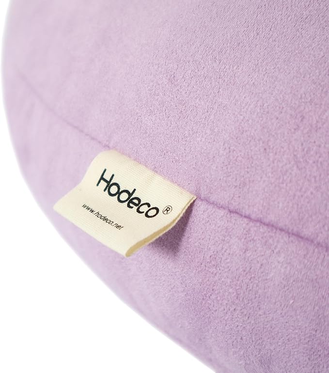 Light Purple Round Throw Pillow 16x16 Down-Like Polyester Filling Super Soft Elastic Circle Floor Pillow Fluffy Pillow 40cm Decorative Cushion for Couch Bedroom, 1 Piece