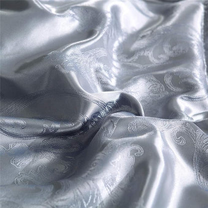 Grey Queen Size Comforter Sets All Season Silver Bedding Lightweight Comforter for Queen Bed Silk Quilt Microfiber Comforter Set Blanket Matching 2 Pillow Shams (Full/Queen, 88x88 inches)