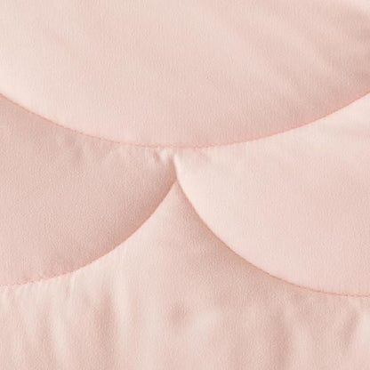 CLOTHKNOW Pink Floral Twin/Twin XL Comforter Set 3Pcs Daisy Puff Bedding Comforter Sets Boho Comforter Soft Pink Comforter Sets