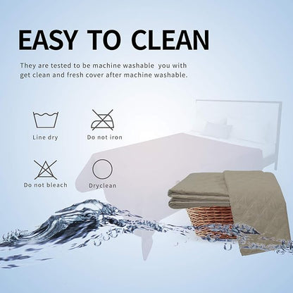 Easy-Going 100% Waterproof Dog Bed Cover, Non-Slip Pet Blanket for Furniture, Washable Couch Cover, Repleasement Sofa Cover (86X82 in,Beige)
