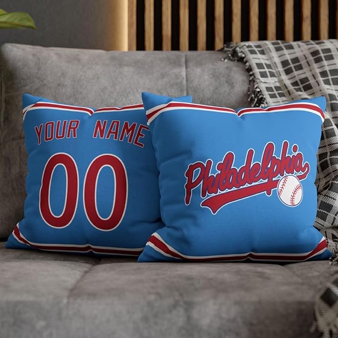 ANTKING Philadelphia Throw Pillow Custom Name and Number for Men Women Boy Personalized Gift