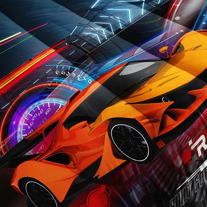 Racing Cars Comforter Sets King Size,Bedding Sets 3PCS for Kids,Sports Car Theme Bedding Sets All Season 1 Comforter and 2 Pillowcases