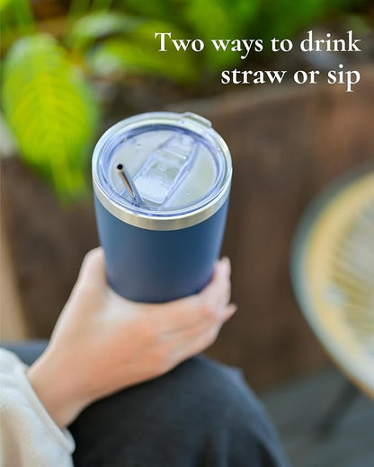 20oz Tumbler Lid Replacement, 2-Pack Spill-Proof & Splash-Resistant Sliding Silicone Covers, Straw-Friendly, BPA-Free Travel Coffee Lid