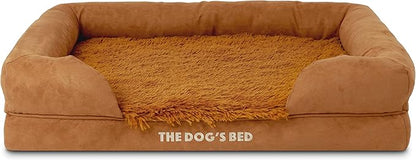 The Dog’s Bed Replacement Outer Cover, Fur Fabric, Honey Fur, Medium