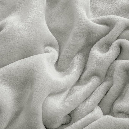 BEDELITE Flannel Sheets King Size Light Grey - Super Soft Fleece Sheets Set Fluffy Extra Plush, 4 Piece(Include Fitted Sheet, Flat Sheet, 2 Pillowcases)
