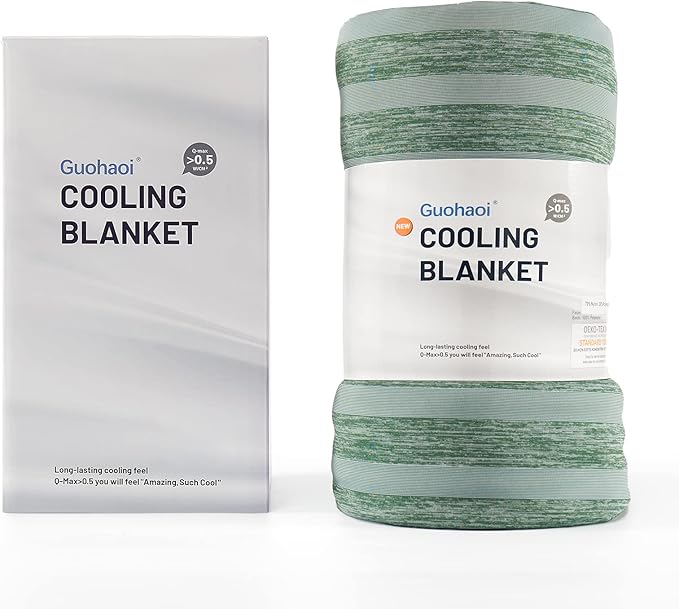 Guohaoi Cooling Blanket (90"x90"Queen Size) for Hot Sleepers and Night Sweats,100% Oeko-Tex Certified,Arc-Chill Q-Max >0.5 Cool Fiber,Ultra Cold Breathable,Comfortable,All-Season.