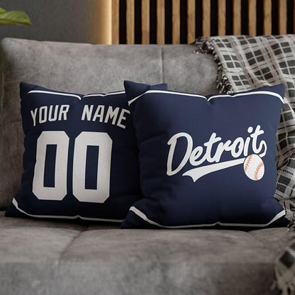 ANTKING Detroit Throw Pillow Custom Name and Number for Men Women Boy Personalized Gift