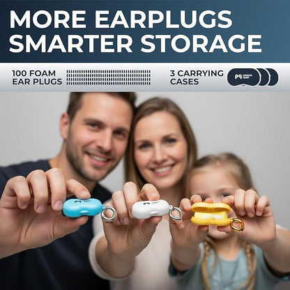 Peace&Quiet PQ Small Ear Plugs for Sleep - 100 Foam Earplugs for Sleeping for Small Ear Canals, Noise Cancelling 32 dB, Sound Blocking, Premium Soft Earplugs for Women and Men