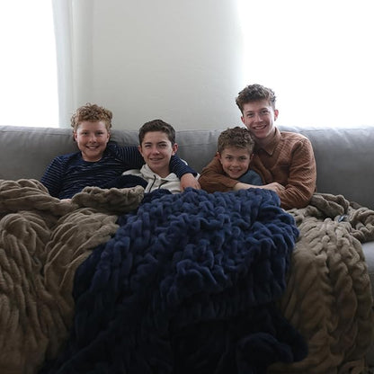 Minky Designs Driftwood Minky Blanket – Ultra Soft Faux Fur Throw Blanket for Couch, Bed & Home – Fluffy, Warm & Luxurious – Chic Collection (X-Large, 60x84)