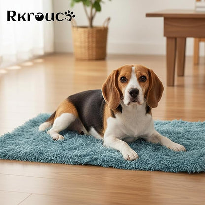 Pets Bed Blanket Dogs Reversible Soft Dog Throw Blankets Cats Mat Sleeper Fuzzy Pet Couch Covers Washable Cat Puppy Cover for Beds Sofa Travel Double Sided Furniture Protection (Colorful Blue,M)