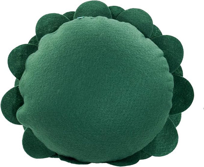 Fennco Styles Eva's Flower Garden Decorative Filled Throw Pillow 13" Round - Green Floral Accent Pillow for Home, Couch, Bed, Living Room, Holiday and Office Décor
