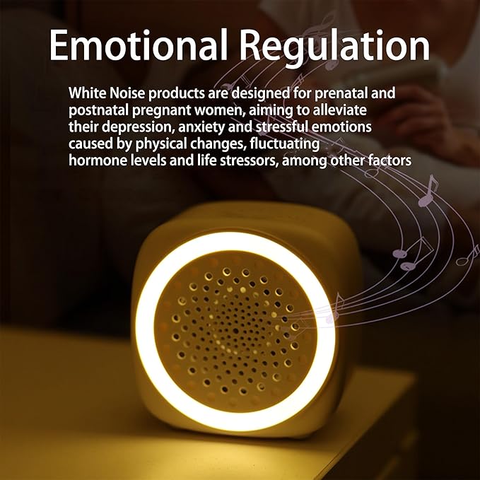 Portable Sound Machine for Baby Adults Travel, 26 Nature Sounds, 9 Color Night Light, Adjustable Volume, 3 Timers Memory Function Mini White Noise Sound Machine for Sleeping Office Privacy Hotel Gift