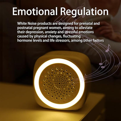Portable Sound Machine for Baby Adults Travel, 26 Nature Sounds, 9 Color Night Light, Adjustable Volume, 3 Timers Memory Function Mini White Noise Sound Machine for Sleeping Office Privacy Hotel Gift