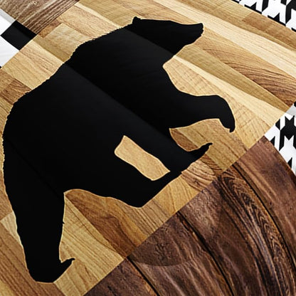Bear and Deer Comforter Set King Size,Camping Camo Wild Animals Hunting Bedding Set for Kids Teens and Adults Soft Microfiber All Season(1 Comforter & 2 Pillowcases)