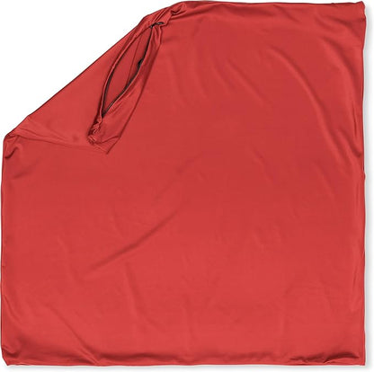 PILLOWY 26"x26" Throw Pillowcases (Cover Only) - 85/15 Nylon, Spandex - Luxurious, Silky, Stretchy & Soft - 1Pcs Solid Color - A Perfect Choice for Couch Chairs Sofa Bed Adult or Kids Bedroom, Maroon