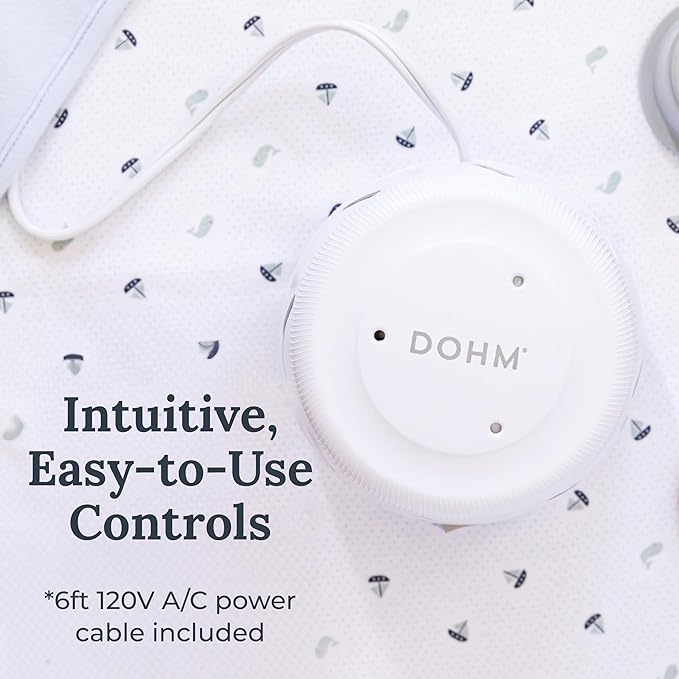 Yogasleep Dohm Uno White Noise Sound Machine, Real Fan Inside for Non-Looping White Noise, Sleep Aid, Office Privacy & Meditation for Adults & Baby, Registry Gift (White)