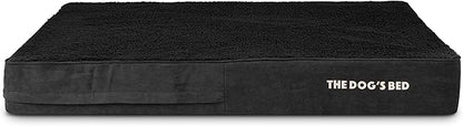 The Dog’s Bed Orthopedic Memory Foam Dog Bed Mattress, Plush Fabric, Black Plush, XXL, 6-Inch
