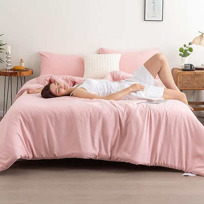 COTTEBED Super Soft Light Pink King Size Comforter Set Clearance Bed, Lightweight Cozy Fuzzy Fluffy Bedding Down Comforter Sets and PilowSham for Women All Season Use - Blush Pink,King/California King