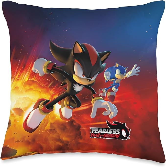 Sonic The Hedgehog, Fearless: Year of Shadow Key Art Throw Pillow